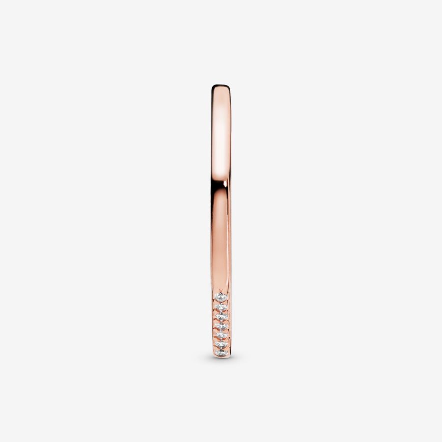 Pandora Multifaceted Ring Pembe Altın | 453-HWIZYJ