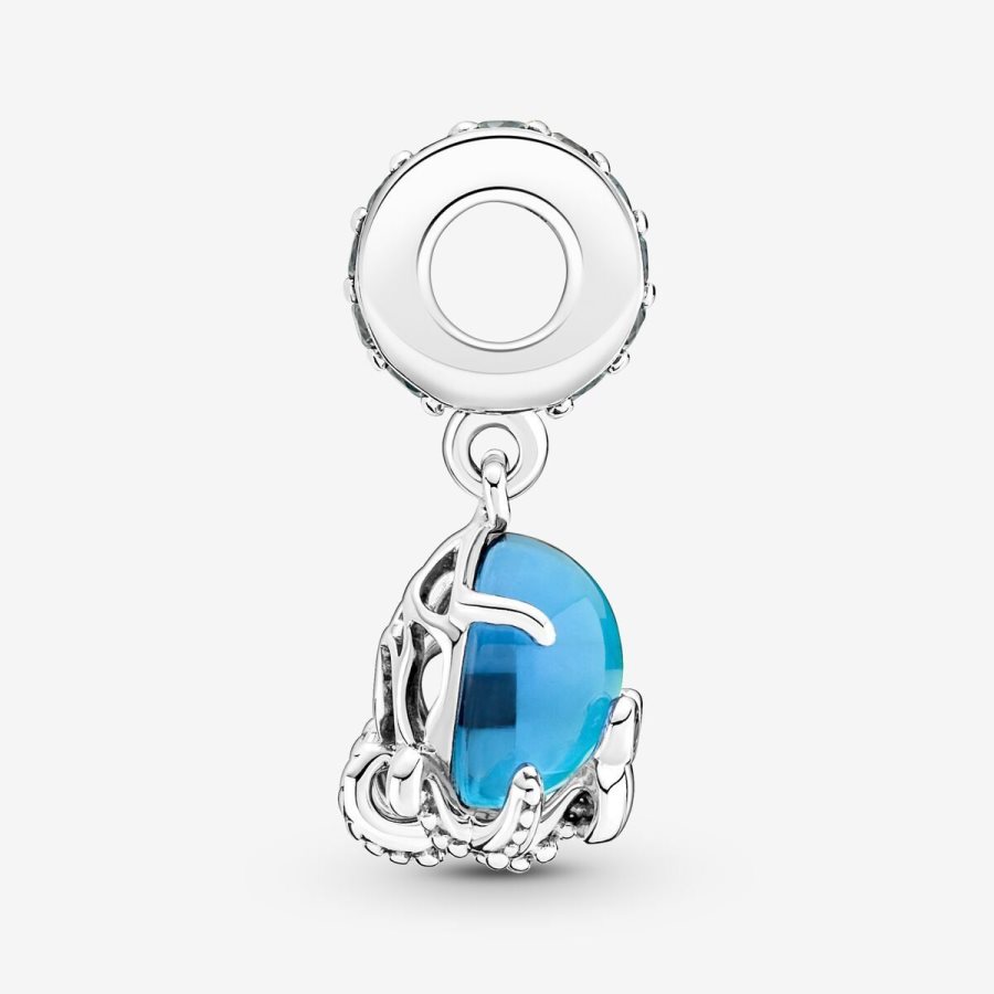 Pandora Murano Glass Cute Octopus Dangle Charm Gümüş | 265-EGTUIA