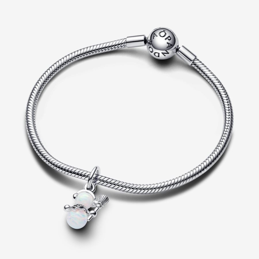 Pandora Opalescent Snowman Dangle Charm Gümüş | 504-TASPKF