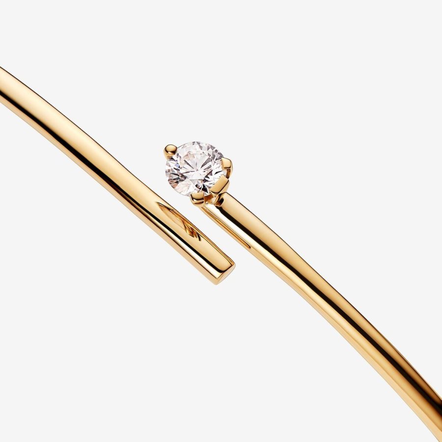 Pandora Open Bangle 0.25 carat tw 14k Gold Altın | 409-RVNFBQ
