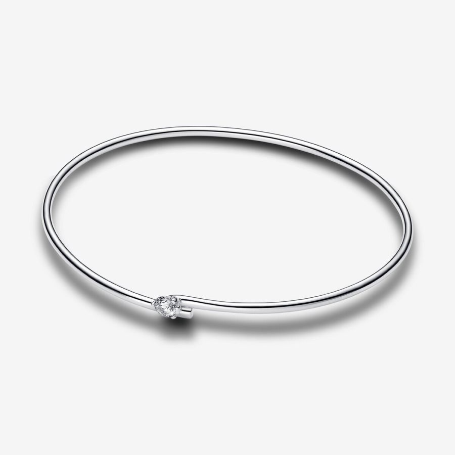 Pandora Open Bangle 0.25 carat tw Sterling Silver Gümüş | 970-IQJRLC