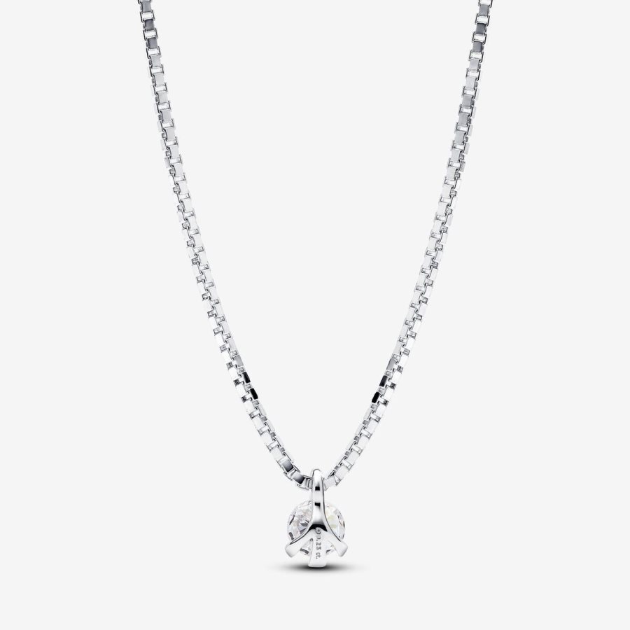 Pandora Pendant Necklace 0.25 carat tw Sterling Silver Gümüş | 679-DWHGIL