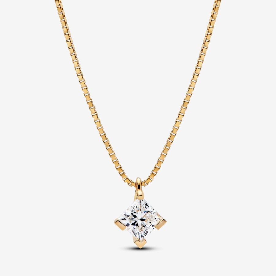 Pandora Pendant Necklace 1.00 carat tw 14k Gold Altın | 485-FOGIQZ
