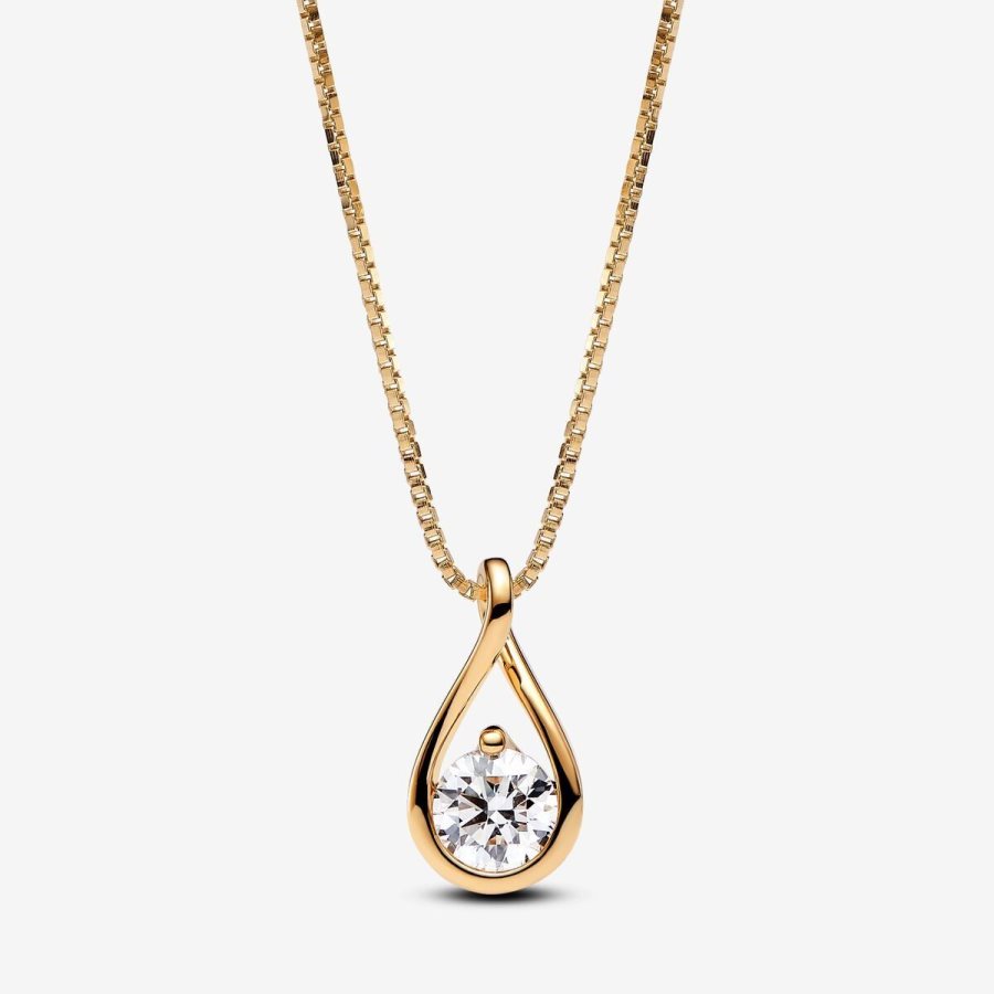 Pandora Pendant Necklace 1.00 carat tw 14k Gold Altın | 546-BYFTEK