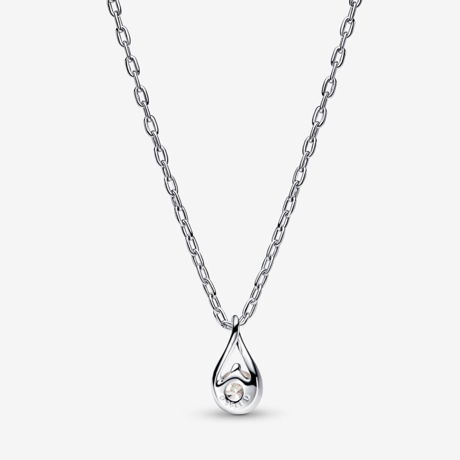 Pandora Pendant & Necklace 0.25 carat tw Sterling Silver Gümüş | 205-UFLIPX
