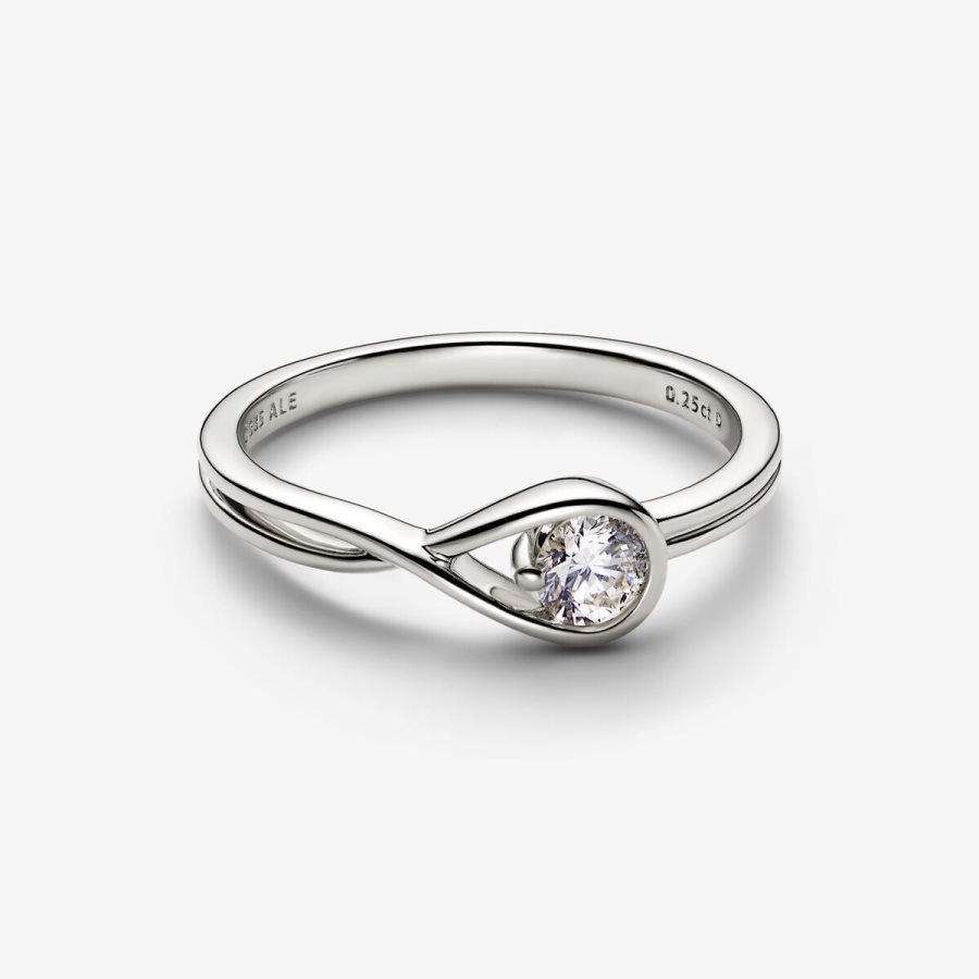 Pandora Ring 0.25 carat tw 14k White Gold Beyaz Altın | 537-CGSKFN
