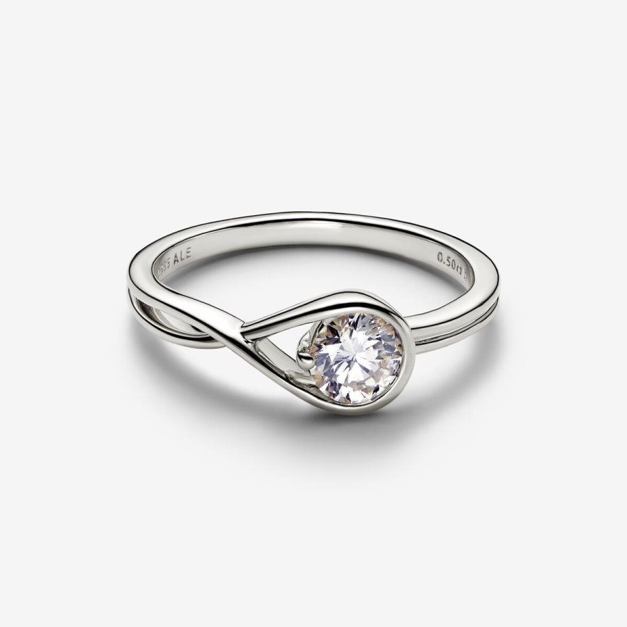 Pandora Ring 0.50 carat tw 14k White Gold Beyaz Altın | 160-DPELHX