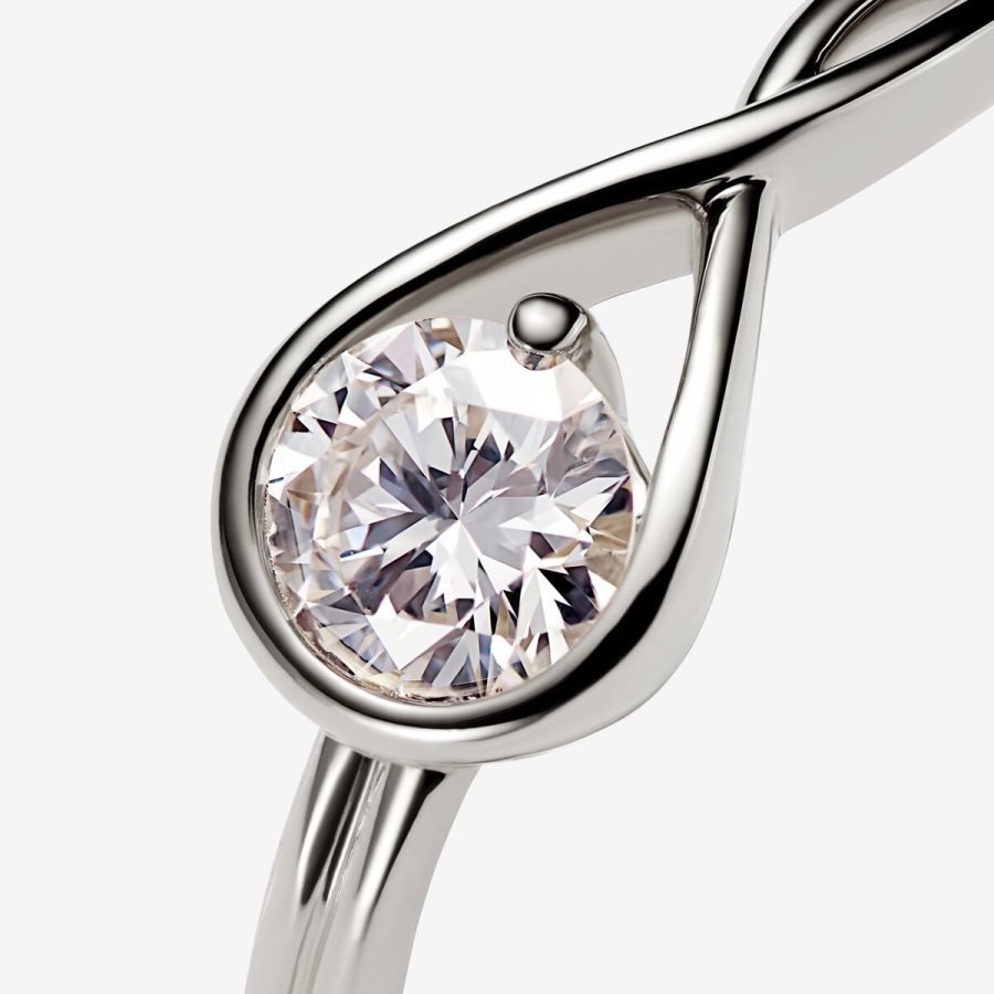 Pandora Ring 0.50 carat tw 14k White Gold Beyaz Altın | 160-DPELHX