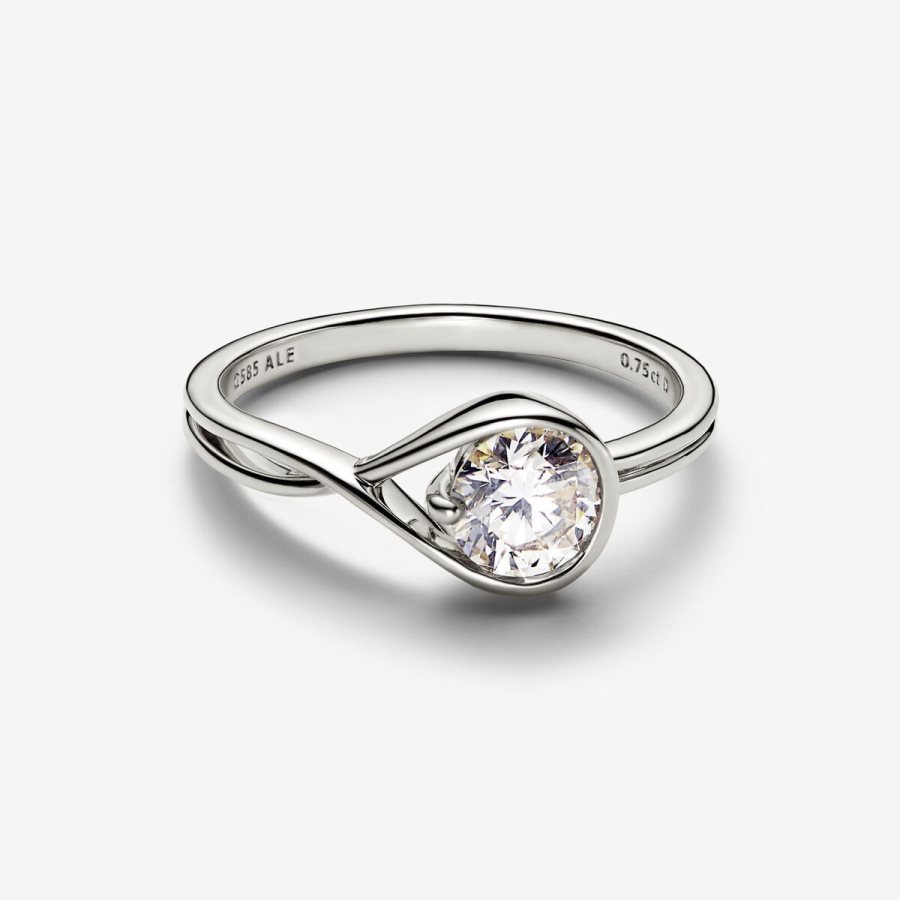 Pandora Ring 0.75 carat tw 14k White Gold Beyaz Altın | 893-KGOHJW