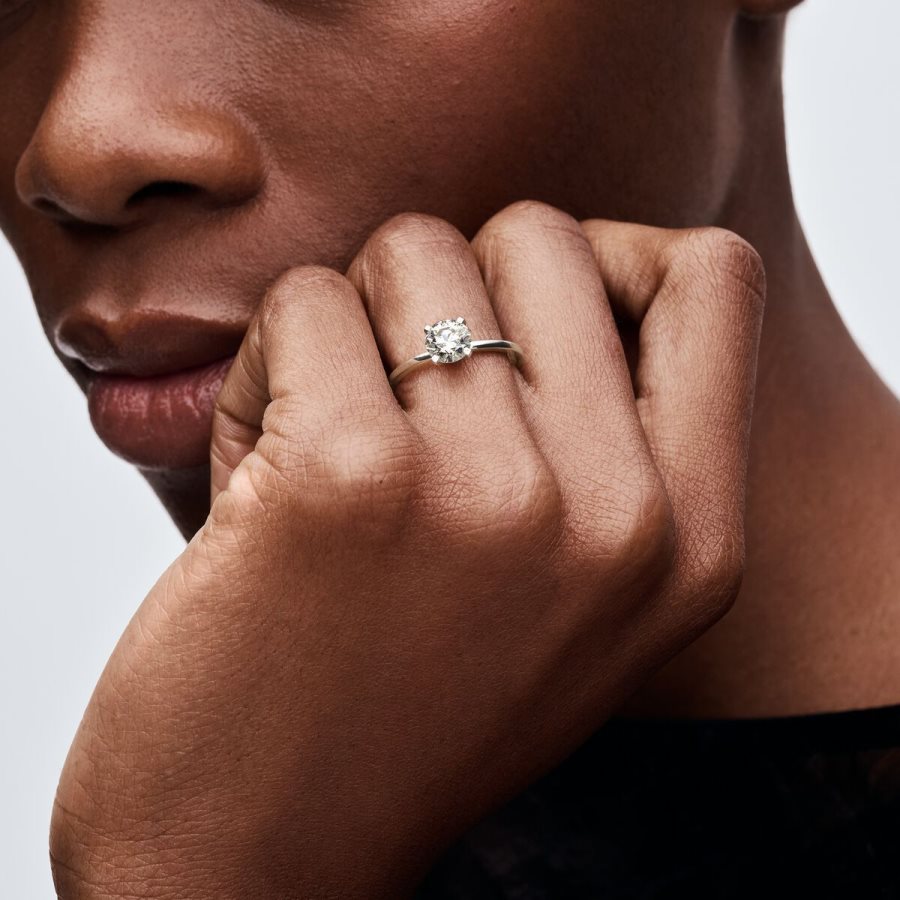 Pandora Ring 1.00 carat tw 14k White Gold Beyaz Altın | 698-ZAJYPX