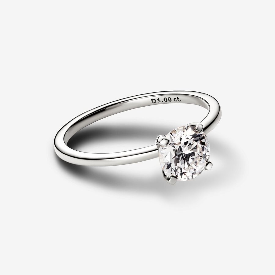 Pandora Ring 1.00 carat tw 14k White Gold Beyaz Altın | 698-ZAJYPX