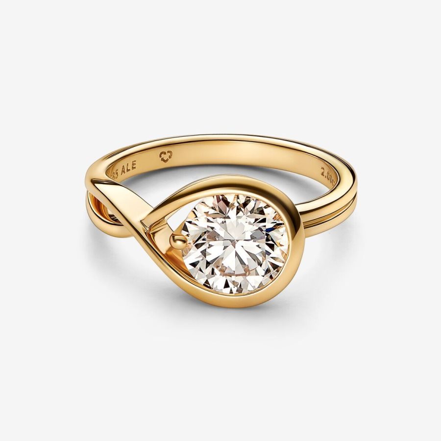 Pandora Ring 2.00 carat tw 14k Gold Altın | 127-NSKYPA