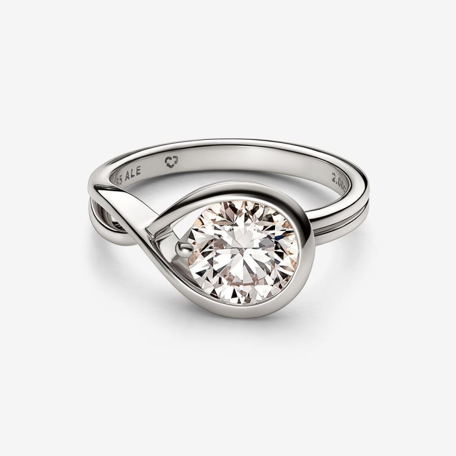 Pandora Ring 2.00 carat tw 14k White Gold Beyaz Altın | 317-UXYTZL