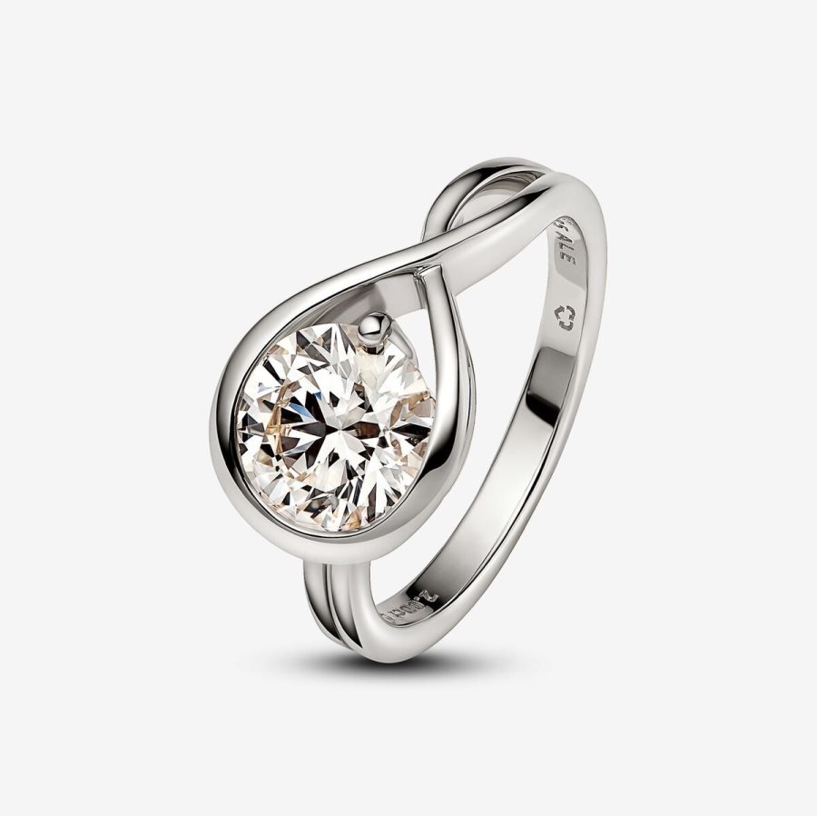 Pandora Ring 2.00 carat tw 14k White Gold Beyaz Altın | 317-UXYTZL