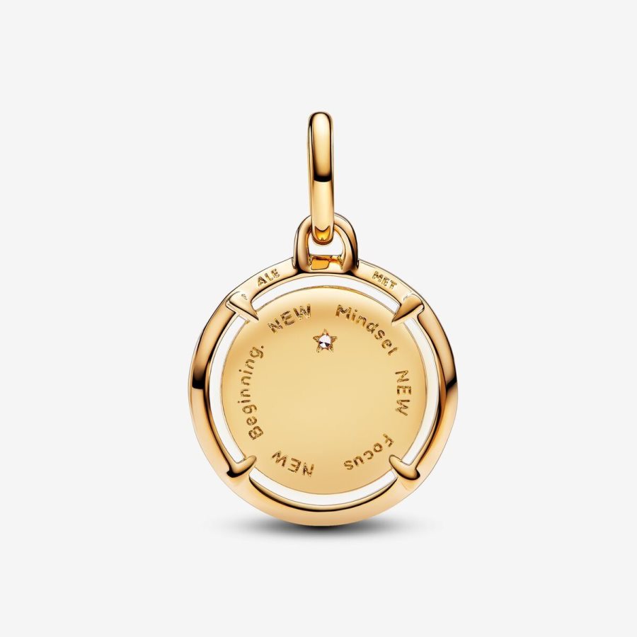 Pandora Scarab Beetle Medallion Charm Altın | 864-FDXKTY