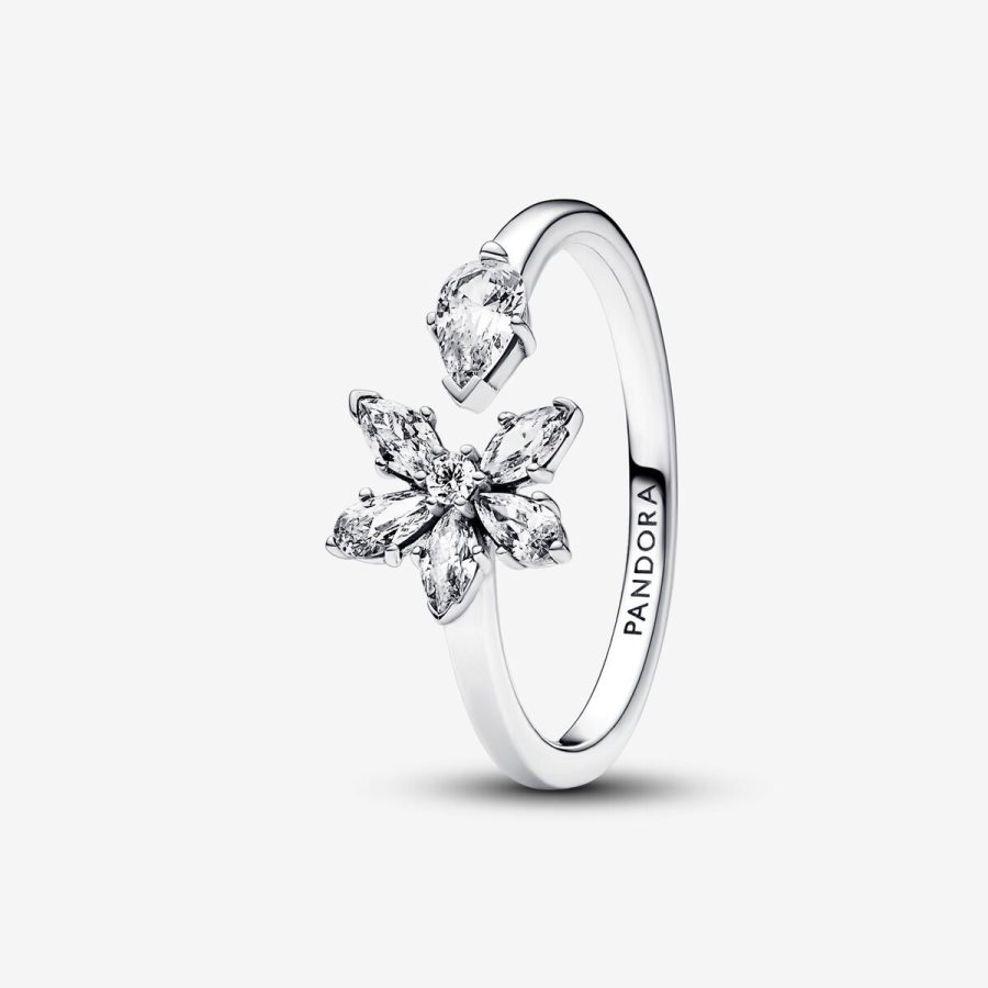 Pandora Sparkling Herbarium Cluster Open Ring Gümüş | 615-BMEHSY