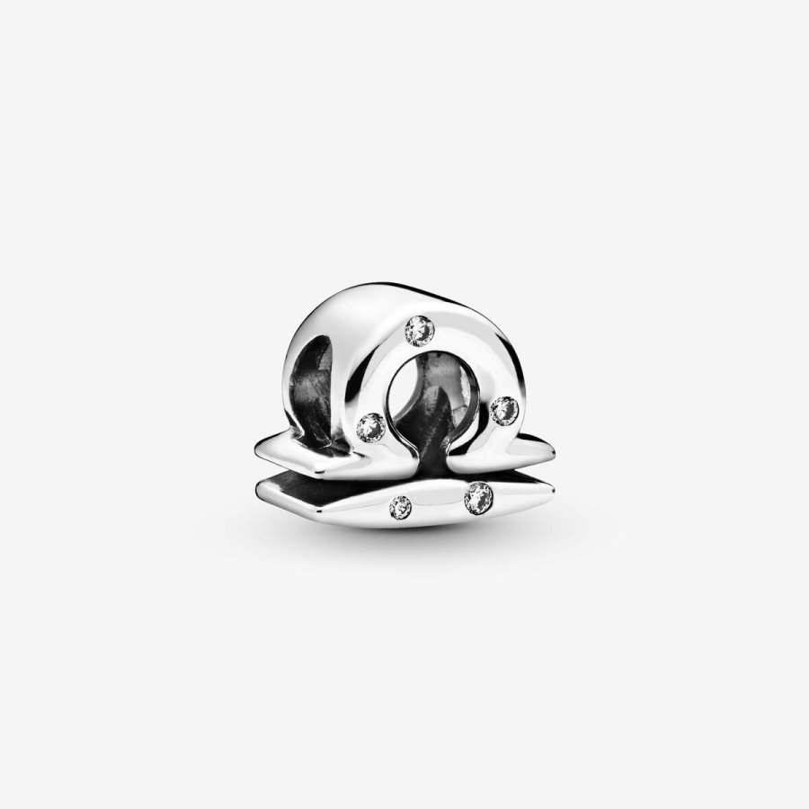 Pandora Sparkling Libra Zodiac Charm Gümüş | 279-YURGJX