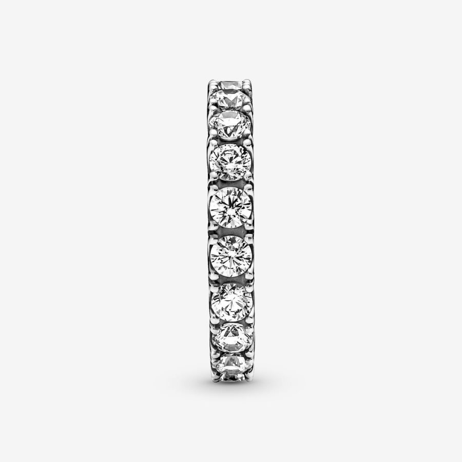 Pandora Sparkling Row Eternity Ring Gümüş | 936-UVQFPR