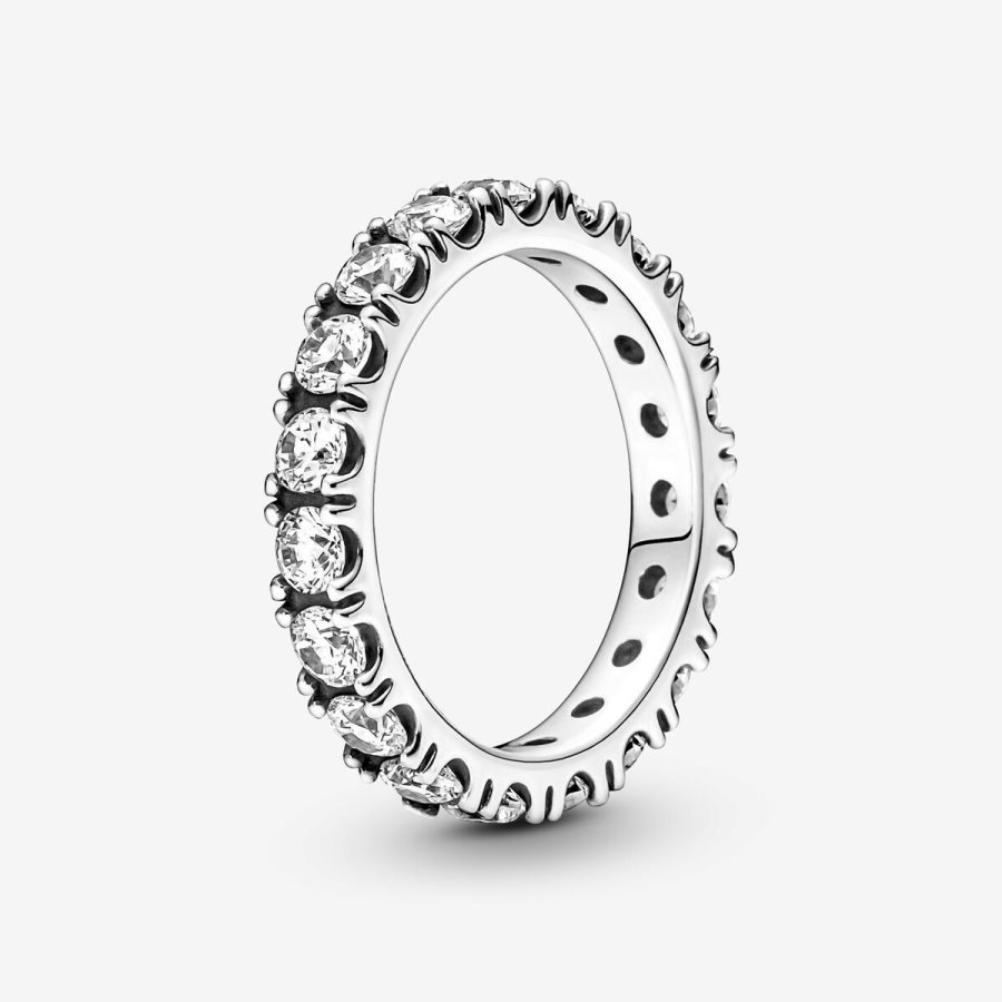 Pandora Sparkling Row Eternity Ring Gümüş | 936-UVQFPR
