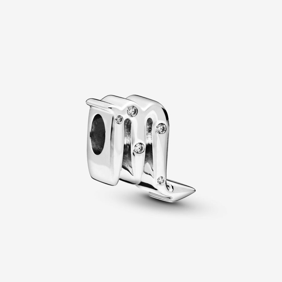 Pandora Sparkling Scorpio Zodiac Charm Gümüş | 084-DCRKYX