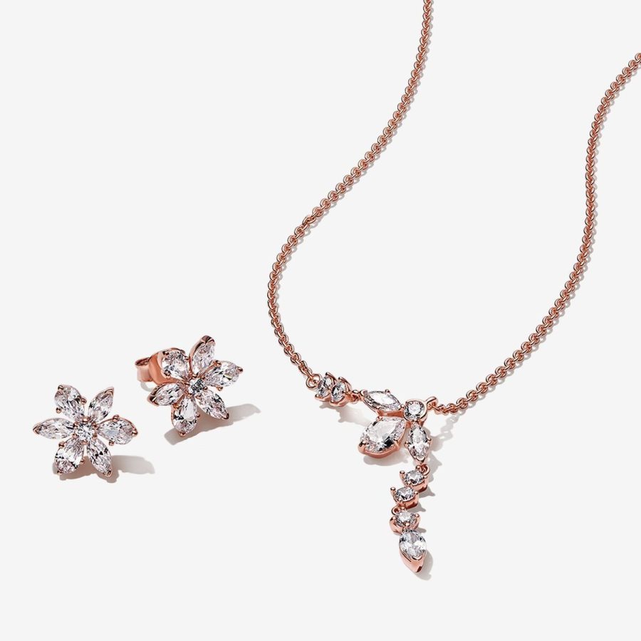 Pandora Sparkling Snowflake Jewelry Gift Set Renkli | 729-ZNRIGC