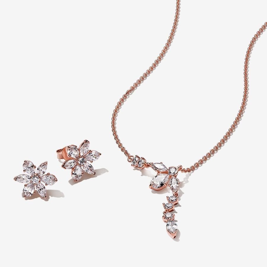 Pandora Sparkling Snowflake Jewelry Gift Set Renkli | 729-ZNRIGC