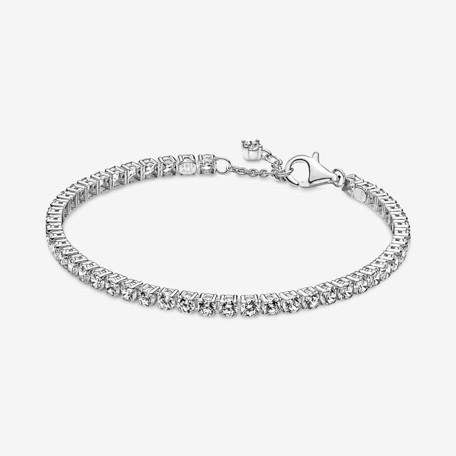 Pandora Sparkling Tennis Bracelet Gümüş | 719-KRMDLU
