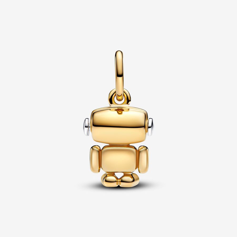 Pandora Spinnable Face Robot Dangle Charm Renkli | 864-ZGFJIA