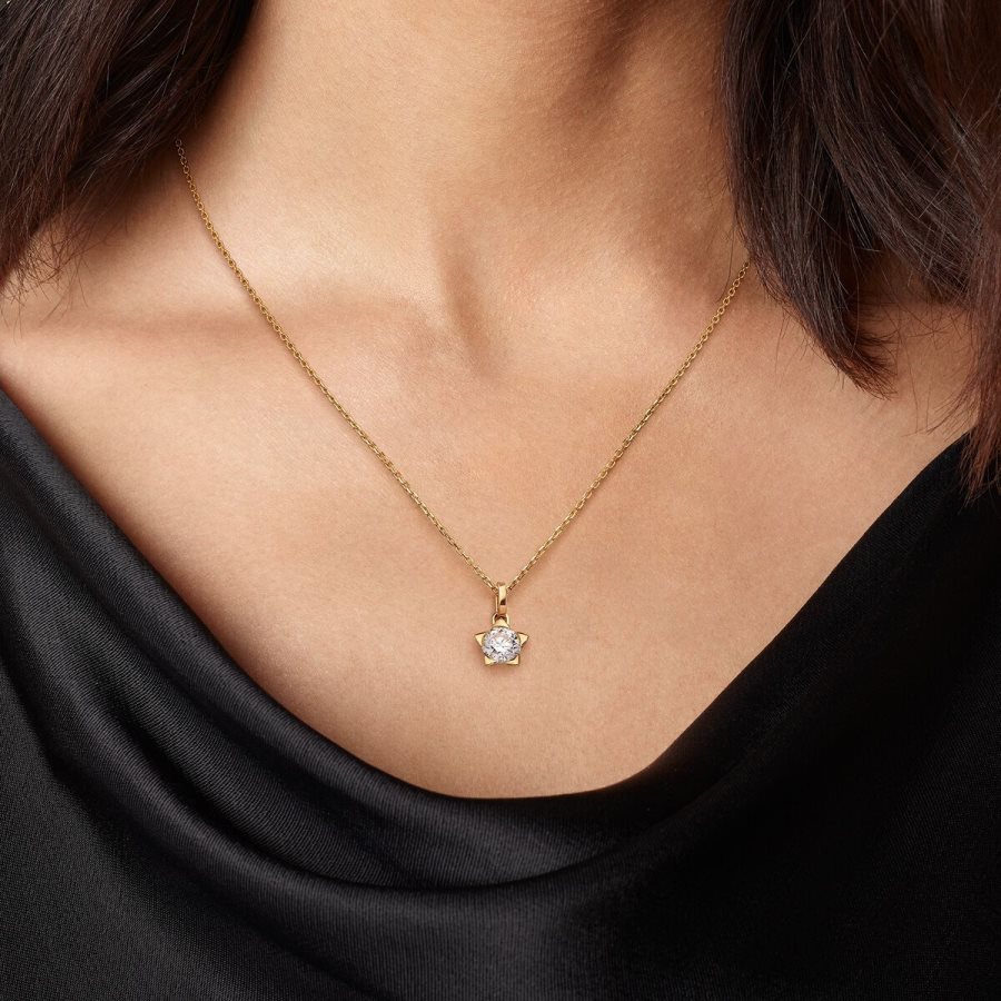 Pandora Star Pendant 0.75 carat tw 14k Gold Altın | 634-JCBXSY