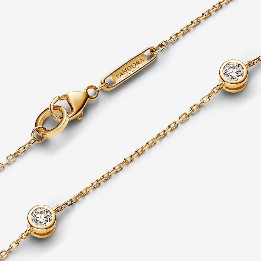 Pandora Station Chain Bracelet 0.40 carat tw 14k Gold Altın | 786-JGWQLZ