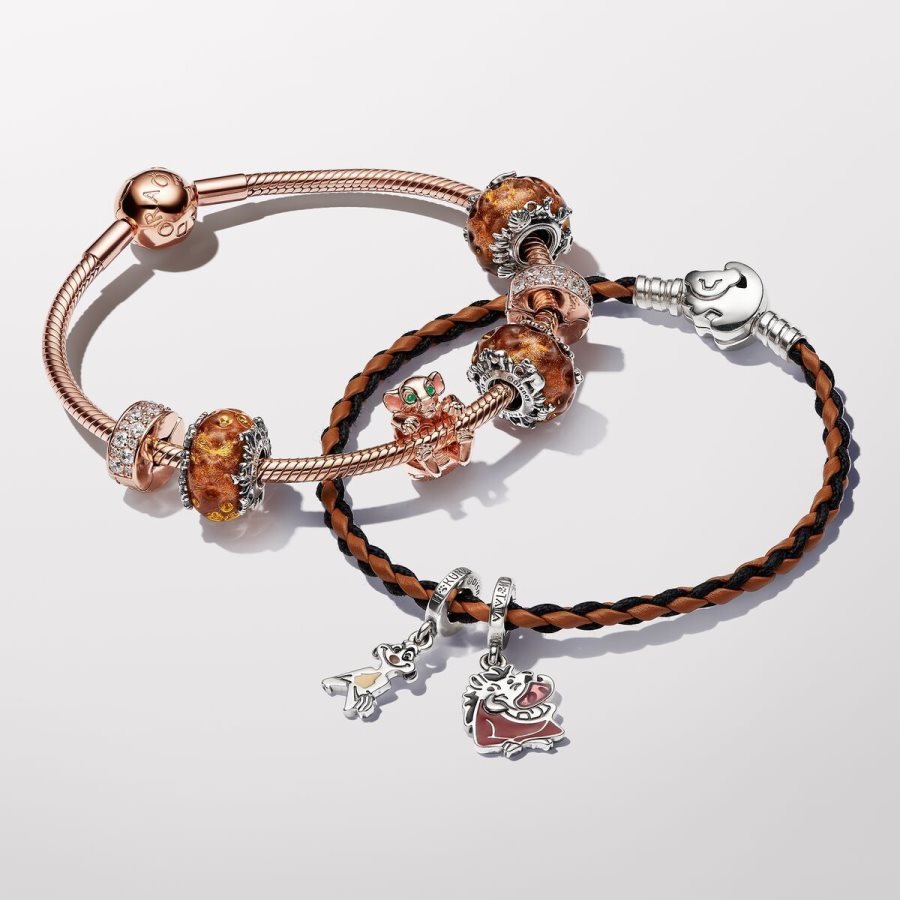 Pandora The Lion King Nala Charm Pembe Altın | 672-OBEQXK