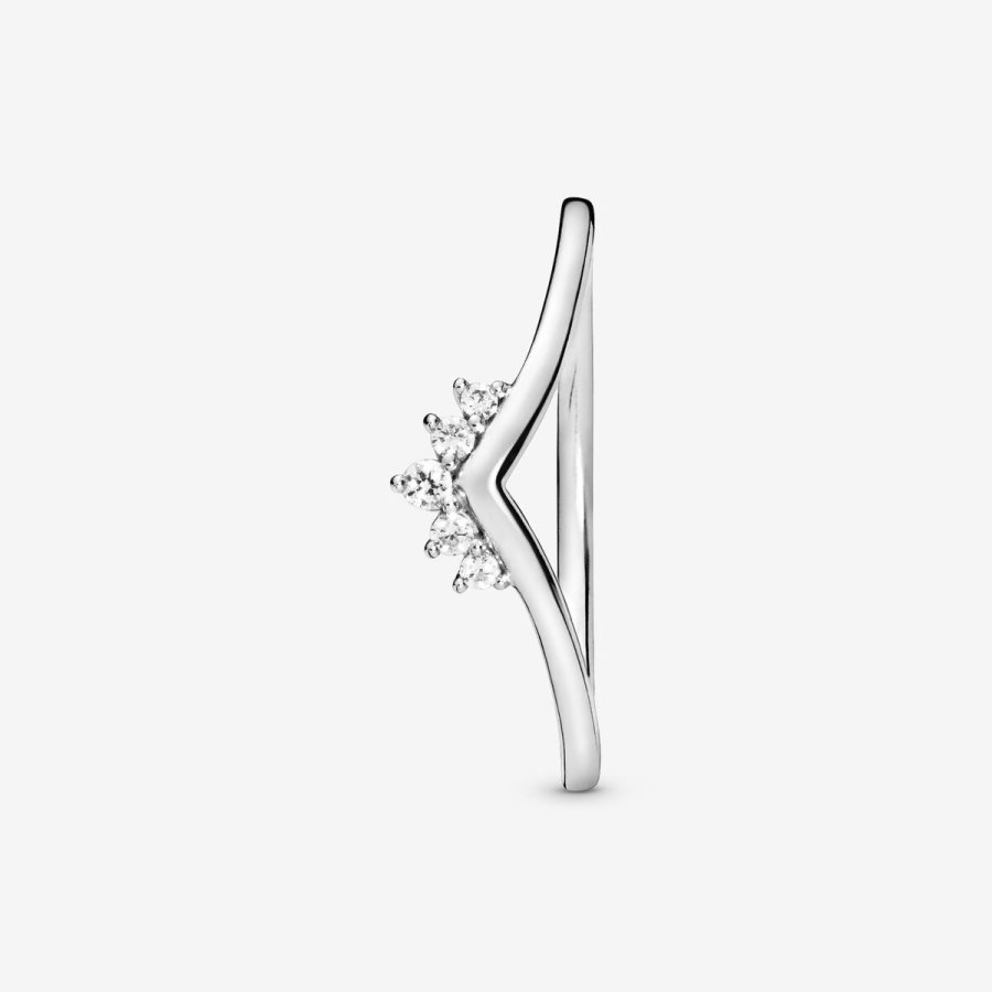Pandora Tiara Wishbone Ring Gümüş | 638-HKIXRZ